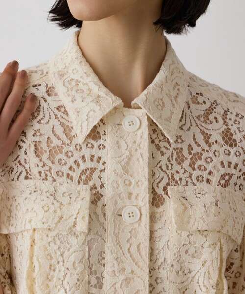 GRACE CONTINENTAL(グレースコンチネンタル)の「コードレースジャンプスーツ(サロペット/オーバーオール・レディース・ベージュ/キナリ・36/38)」の8枚目の写真