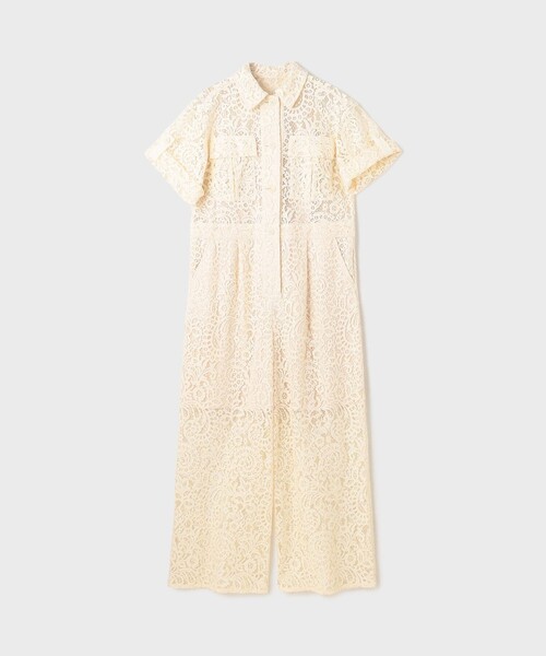 GRACE CONTINENTAL(グレースコンチネンタル)の「コードレースジャンプスーツ(サロペット/オーバーオール・レディース・ベージュ/キナリ・36/38)」の16枚目の写真