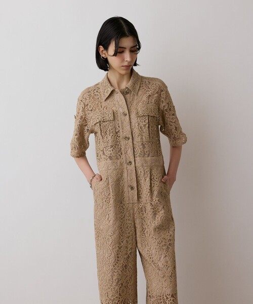 GRACE CONTINENTAL(グレースコンチネンタル)の「コードレースジャンプスーツ(サロペット/オーバーオール・レディース・ベージュ/キナリ・36/38)」の19枚目の写真