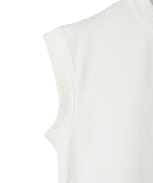 Piet(ピエット)の「【2点セット】ノースリーブT&チュール切替 デニムビスチェ セット(Tシャツ/カットソー・キッズ・ブラック/オフホワイト・100/110/120/130)」の7枚目の写真