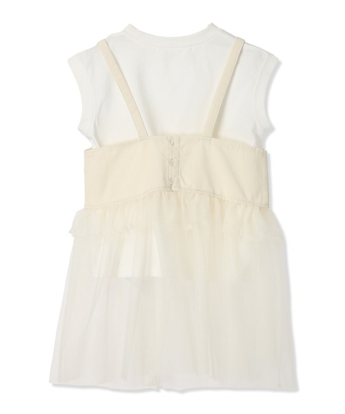 Piet(ピエット)の「【2点セット】ノースリーブT&チュール切替 デニムビスチェ セット(Tシャツ/カットソー・キッズ・ブラック/オフホワイト・100/110/120/130)」の12枚目の写真