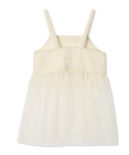 Piet(ピエット)の「【2点セット】ノースリーブT&チュール切替 デニムビスチェ セット(Tシャツ/カットソー・キッズ・ブラック/オフホワイト・100/110/120/130)」の16枚目の写真