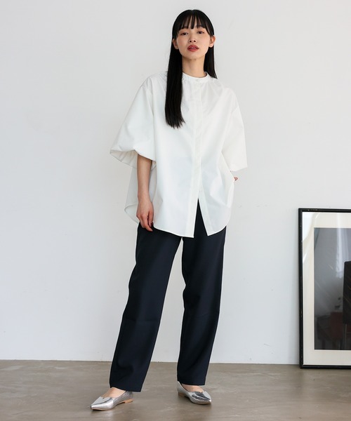 No Rule No Line（ノール－ルノーライン）の「ストライプテーパードパンツ（その他パンツ・レディース・グレー系その他/ブラック/ブルー系その他/ネイビー・マルチサイズ）」の5枚目の写真