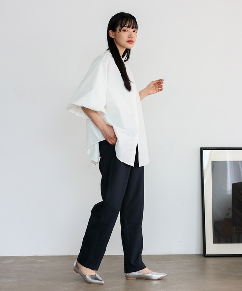 No Rule No Line（ノール－ルノーライン）の「ストライプテーパードパンツ（その他パンツ・レディース・グレー系その他/ブラック/ブルー系その他/ネイビー・マルチサイズ）」の8枚目の写真