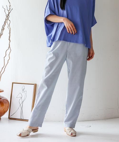 No Rule No Line（ノール－ルノーライン）の「ストライプテーパードパンツ（その他パンツ・レディース・グレー系その他/ブラック/ブルー系その他/ネイビー・マルチサイズ）」の16枚目の写真