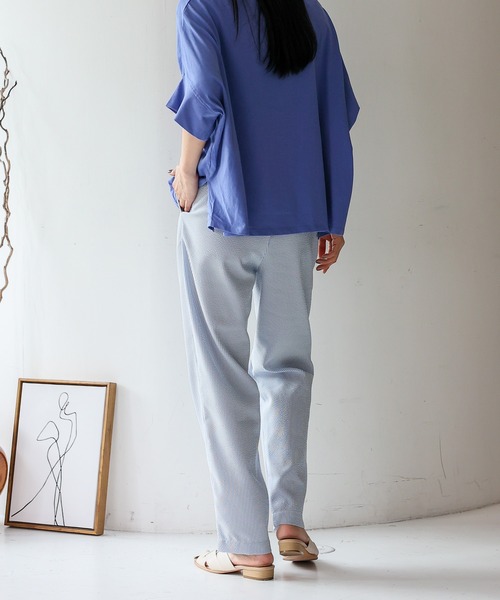 No Rule No Line（ノール－ルノーライン）の「ストライプテーパードパンツ（その他パンツ・レディース・グレー系その他/ブラック/ブルー系その他/ネイビー・マルチサイズ）」の20枚目の写真