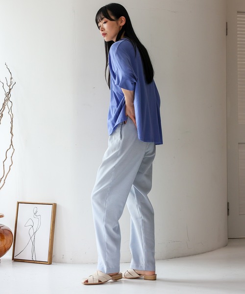 No Rule No Line（ノール－ルノーライン）の「ストライプテーパードパンツ（その他パンツ・レディース・グレー系その他/ブラック/ブルー系その他/ネイビー・マルチサイズ）」の21枚目の写真