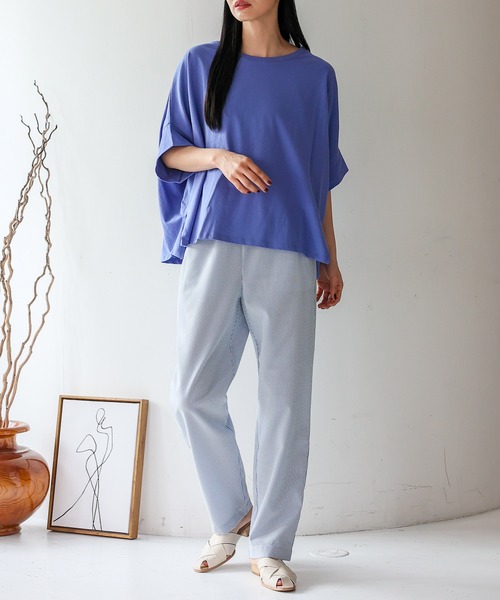 No Rule No Line（ノール－ルノーライン）の「ストライプテーパードパンツ（その他パンツ・レディース・グレー系その他/ブラック/ブルー系その他/ネイビー・マルチサイズ）」の18枚目の写真