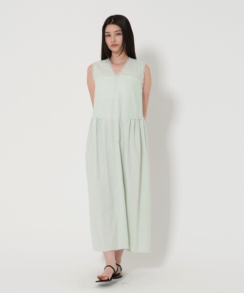 EMMEL REFINES(エメルリファインズ)の「<EMMEL REFINES>EM フリンジコクーン 2WAY ワンピース(ワンピース・レディース・ライラック/ブラック/ライム・M/S)」の19枚目の写真