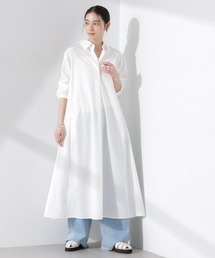 NANO universe | ニュアンスカラーフレアシャツワンピース(シャツワンピース)