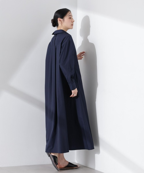 NANO universe（ナノユニバース）の「ニュアンスカラーフレアシャツワンピース（シャツワンピース・レディース・ネイビー/オフホワイト・M/S）」の18枚目の写真