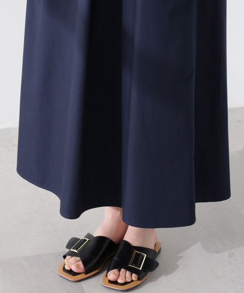 NANO universe（ナノユニバース）の「ニュアンスカラーフレアシャツワンピース（シャツワンピース・レディース・ネイビー/オフホワイト・M/S）」の7枚目の写真