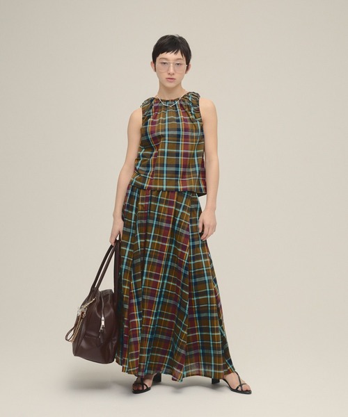 eL(エル)の「【eL】Made In India Madras Check Skirt/319962(スカート・レディース・パープル系その他/グリーン系その他・FREE)」の7枚目の写真