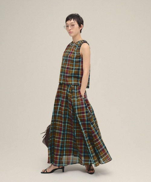 eL(エル)の「【eL】Made In India Madras Check Skirt/319962(スカート・レディース・パープル系その他/グリーン系その他・FREE)」の8枚目の写真