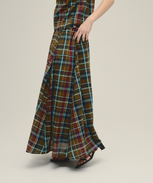 eL(エル)の「【eL】Made In India Madras Check Skirt/319962(スカート・レディース・パープル系その他/グリーン系その他・FREE)」の10枚目の写真