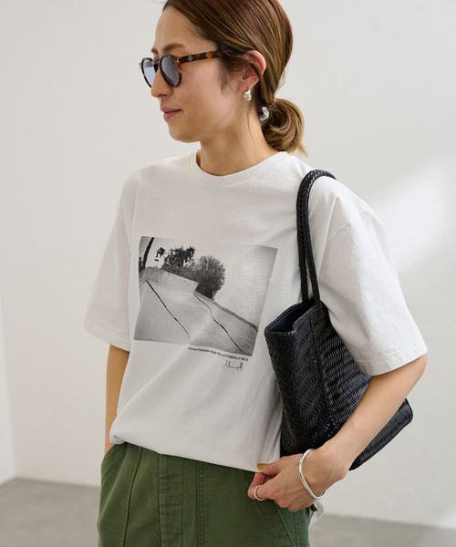新品　FRAMeWORK MikeOMeally PHOTO Tシャツ OUT OF FRAMe 8812melangeTシャツ SMILE（Tシャツ/カットソー