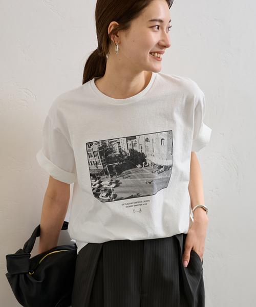 FRAMeWORK(フレームワーク)の「MikeOMeally PHOTO Tシャツ(Tシャツ/カットソー・レディース・ホワイト/ホワイト系その他・FREE)」の14枚目の写真