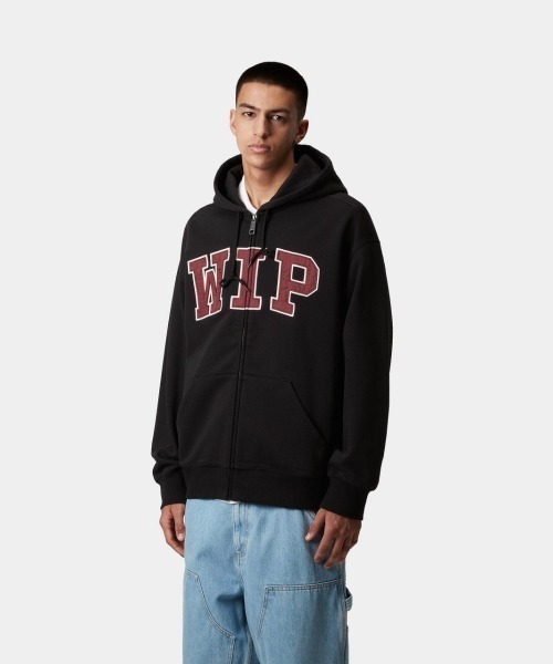 Carhartt WIP(カーハートダブリューアイピー)の「Carhartt WIP HOODED WIP SWEAT JACKET(カーハート ワークインプログレス フーデッド WIP スウェット ジャケット)(パーカー・メンズ・ブラック系/グリーン系・SMALL/LARGE/X-LARGE/MEDIUM)」の6枚目の写真