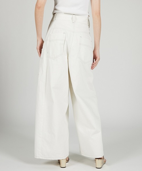 PRANK PROJECT（プランクプロジェクト）の「ディフォームバギーデニムパンツ / Deform Baggy Denim Pants（デニムパンツ・レディース・ブラック/ホワイト/ブルー・36/38）」の13枚目の写真