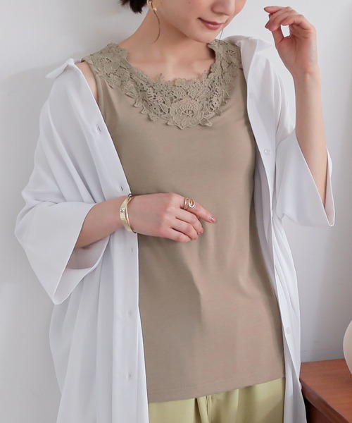 n'OrLABEL（ノアールレーベル）の「『レース付きブラトップ』（インナーウェア/肌着・レディース・ブラック/モカ/グレー・M/L/LL）」の16枚目の写真