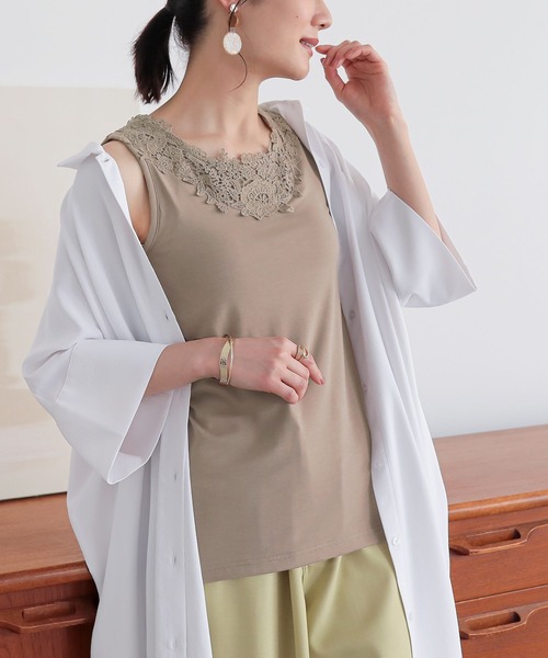 n'OrLABEL（ノアールレーベル）の「『レース付きブラトップ』（インナーウェア/肌着・レディース・ブラック/モカ/グレー・M/L/LL）」の17枚目の写真