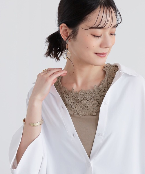 n'OrLABEL（ノアールレーベル）の「『レース付きブラトップ』（インナーウェア/肌着・レディース・ブラック/モカ/グレー・M/L/LL）」の19枚目の写真