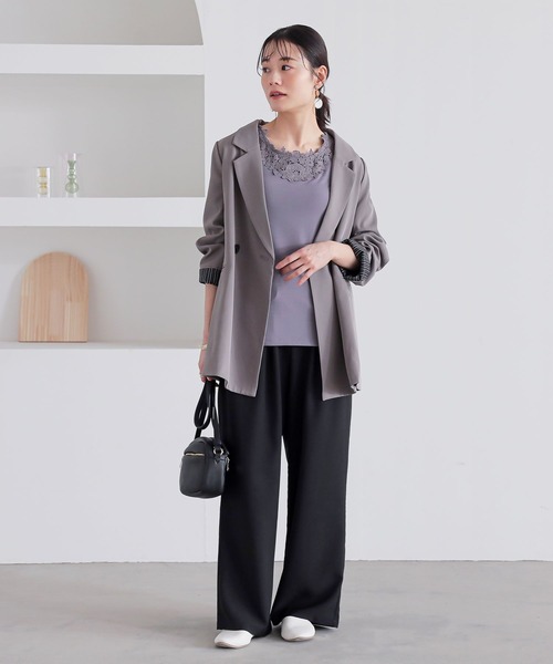 n'OrLABEL（ノアールレーベル）の「『レース付きブラトップ』（インナーウェア/肌着・レディース・ブラック/モカ/グレー・M/L/LL）」の8枚目の写真