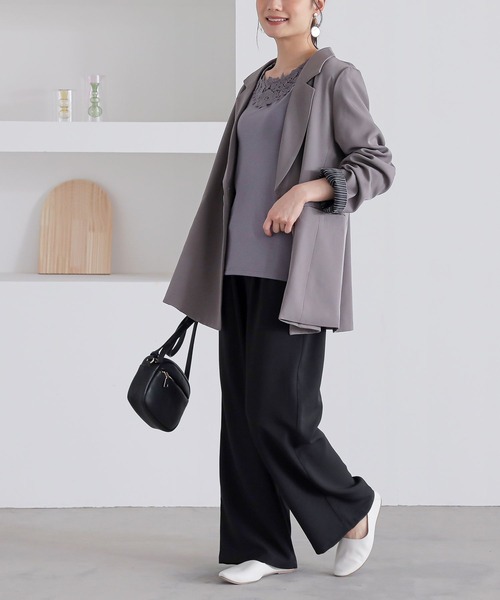 n'OrLABEL（ノアールレーベル）の「『レース付きブラトップ』（インナーウェア/肌着・レディース・ブラック/モカ/グレー・M/L/LL）」の9枚目の写真