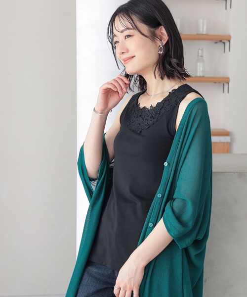 n'OrLABEL（ノアールレーベル）の「『レース付きブラトップ』（インナーウェア/肌着・レディース・ブラック/モカ/グレー・M/L/LL）」の11枚目の写真