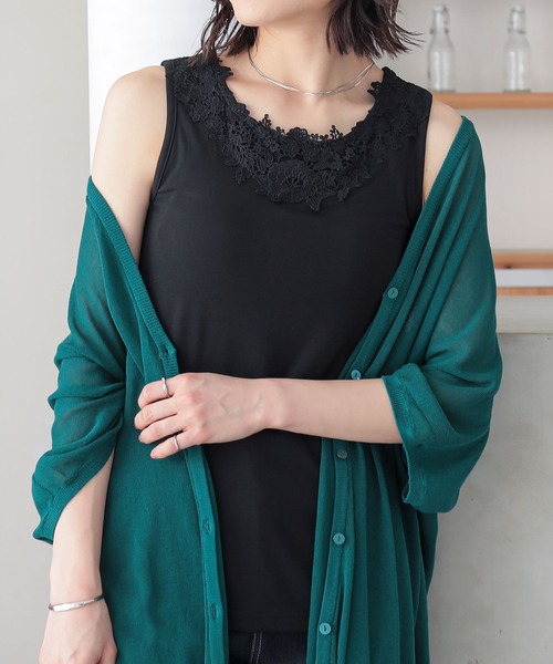 n'OrLABEL（ノアールレーベル）の「『レース付きブラトップ』（インナーウェア/肌着・レディース・ブラック/モカ/グレー・M/L/LL）」の10枚目の写真