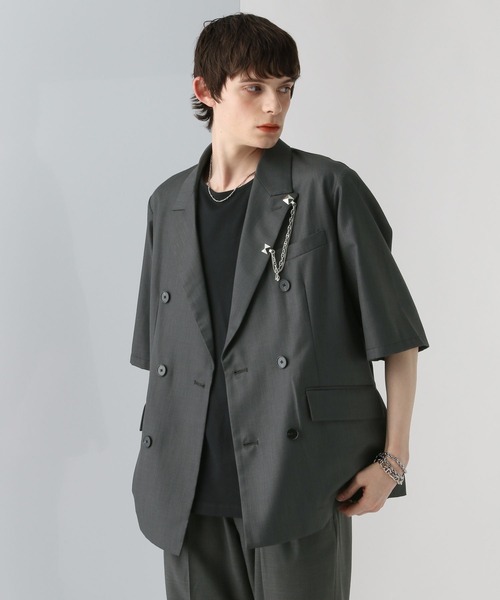 セール】【SET UP対応】メランジダブルジャケットSS(HARE)（テーラード