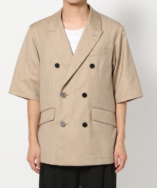 HARE（ハレ）の「【SET UP対応】メランジダブルジャケットSS(HARE)（テーラードジャケット・メンズ・グレー系その他/ブラウン/グレー・FREE）」の19枚目の写真