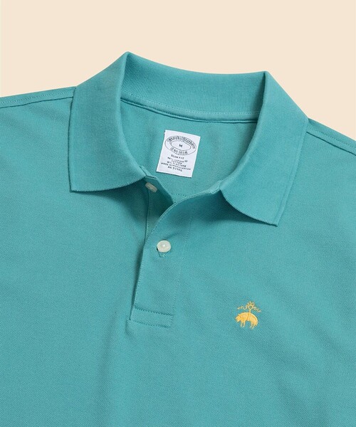 BROOKS BROTHERS(ブルックスブラザーズ)の「スーピマコットンストレッチ ピケ GFロゴ ポロシャツ Slim Fit(ポロシャツ・メンズ・ライトブルー/ピンク/ブルー/グリーン/パープル/レッド/アクア/ライトピンク/ストーン/ブルー系その他2/ネイビー・SMALL/LARGE/X-SMALL/MEDIUM/X-LARGE)」の16枚目の写真