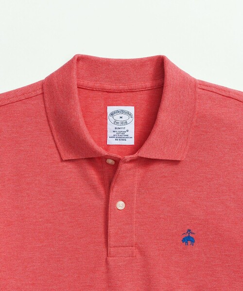 BROOKS BROTHERS（ブルックスブラザーズ）の「スーピマコットンストレッチ　ピケ　GFロゴ　ポロシャツ　Slim Fit（ポロシャツ・メンズ・ライトブルー/ピンク/ブルー/グリーン/パープル/レッド/アクア/ライトピンク/ストーン/ブルー系その他2/ネイビー・SMALL/LARGE/X-SMALL/MEDIUM/X-LARGE）」の17枚目の写真