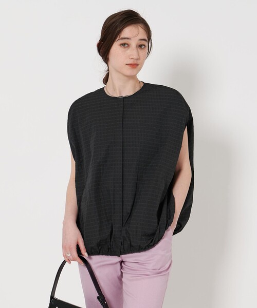 UNITED ARROWS（ユナイテッドアローズ）の「チェックタフタ スリットスリーブ ブルゾン（その他トップス・レディース・ネイビー/ブラック・FREE）」の7枚目の写真