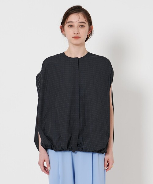 UNITED ARROWS（ユナイテッドアローズ）の「チェックタフタ スリットスリーブ ブルゾン（その他トップス・レディース・ネイビー/ブラック・FREE）」の10枚目の写真