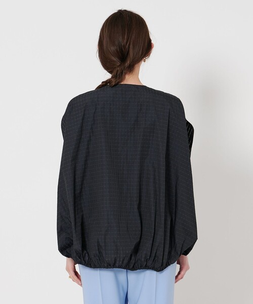 UNITED ARROWS（ユナイテッドアローズ）の「チェックタフタ スリットスリーブ ブルゾン（その他トップス・レディース・ネイビー/ブラック・FREE）」の12枚目の写真