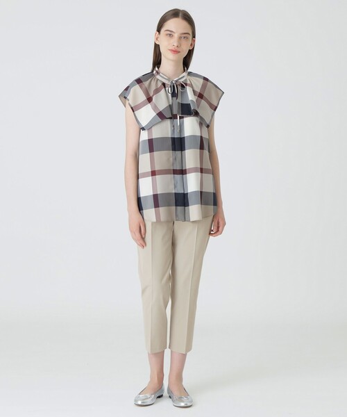 BLUE LABEL CRESTBRIDGE（ブルーレーベルクレストブリッジ）の「マルチヴィンテージツイルテーパードパンツ（その他パンツ・レディース・ベージュ/ブラック/ホワイト・38/36）」の15枚目の写真