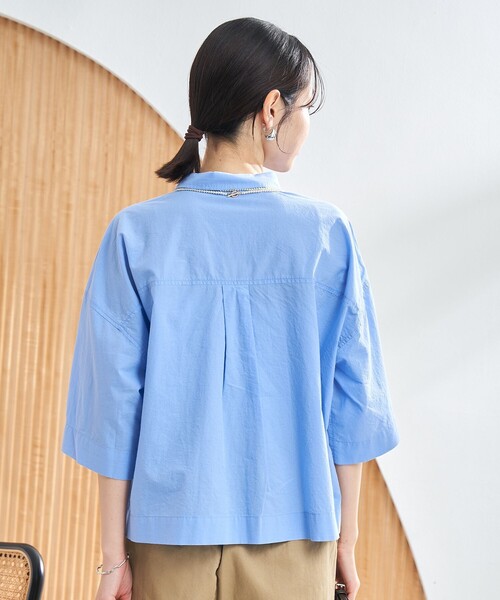 coen(コーエン)の「シャーベットコットン半袖シャツ(シャツ/ブラウス・レディース・オフホワイト/ライトブルー/その他1/その他2/その他3・M/L)」の13枚目の写真