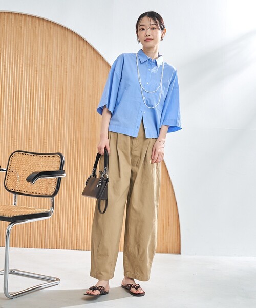 coen(コーエン)の「シャーベットコットン半袖シャツ(シャツ/ブラウス・レディース・オフホワイト/ライトブルー/その他1/その他2/その他3・M/L)」の15枚目の写真