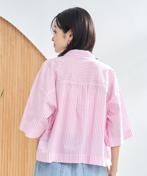 coen(コーエン)の「シャーベットコットン半袖シャツ(シャツ/ブラウス・レディース・オフホワイト/ライトブルー/その他1/その他2/その他3・M/L)」の20枚目の写真