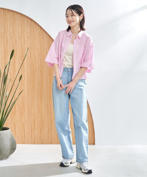 coen(コーエン)の「シャーベットコットン半袖シャツ(シャツ/ブラウス・レディース・オフホワイト/ライトブルー/その他1/その他2/その他3・M/L)」の22枚目の写真