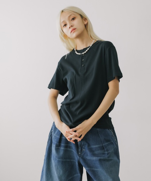 MILLER(ミラー)の「R.P.miller/ミラー ヘンリー半袖Tシャツ(Tシャツ/カットソー・メンズ・ブラック/ホワイト/グレー・M/LL/L)」の21枚目の写真