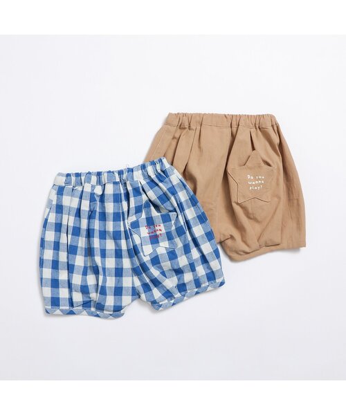 BREEZE(ブリーズ)の「【Bpop】ボリュームハーフパンツ(その他ベビーウェア・キッズ・ブルー/ベージュ・80/70)」の3枚目の写真