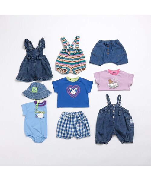 BREEZE(ブリーズ)の「【Bpop】ボリュームハーフパンツ(その他ベビーウェア・キッズ・ブルー/ベージュ・80/70)」の5枚目の写真