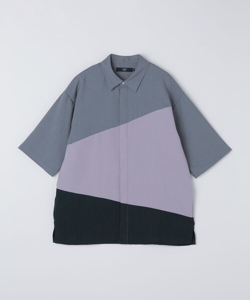 SHIPS Colors（シップス カラーズ）の「SHIPS Colors:〈洗濯機可能〉比翼 ブロッキング シャツ（シャツ/ブラウス・メンズ・ダークグレー/オフホワイト/ライトグレー・MEDIUM/LARGE/X-LARGE）」の6枚目の写真