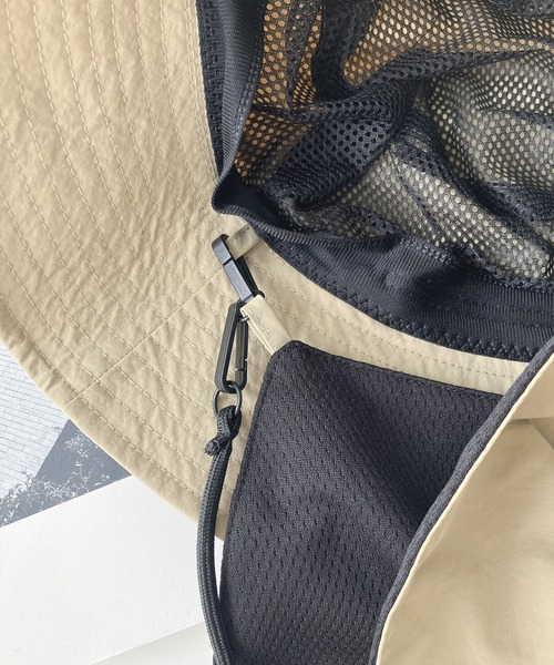 AS KNOW AS plus（アズノゥアズプラス）の「撥水冷感 紫外線防止 サンシェード付きUVハット（ハット・レディース・ブラック/ベージュ・FREE）」の14枚目の写真