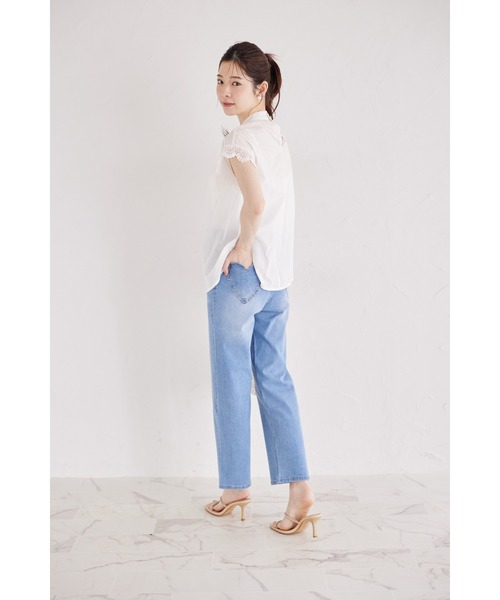 tocco closet(トッコ クローゼット)の「レーススリーブブラウス(シャツ/ブラウス・レディース・ブラック/オフホワイト/パープル・M)」の5枚目の写真