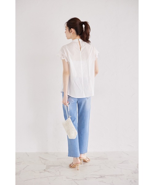 tocco closet(トッコ クローゼット)の「レーススリーブブラウス(シャツ/ブラウス・レディース・ブラック/オフホワイト/パープル・M)」の6枚目の写真
