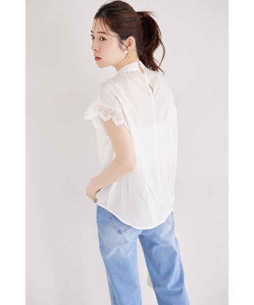 tocco closet(トッコ クローゼット)の「レーススリーブブラウス(シャツ/ブラウス・レディース・ブラック/オフホワイト/パープル・M)」の8枚目の写真